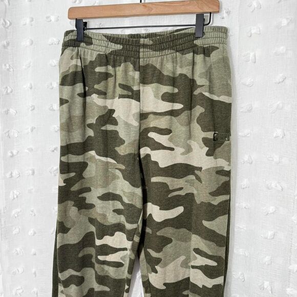 Pink Victoria's Secret Camo Green Sweatpants Womens XL - Picture 2 of 6